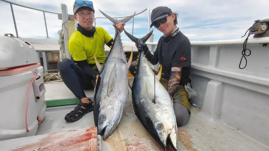 39kgと42kgのキハダマグロをルアーで釣った